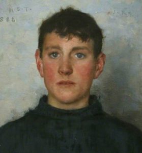 Henry Scott Tuke's painting of 'Jack Rolling' 1888. Falmouth Art Cornwall